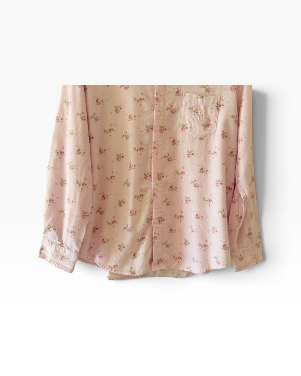 Lauren Ralph Lauren Ditsy floral lavender Embroidered logo Pajama Set SZ M - Picture 4 of 15